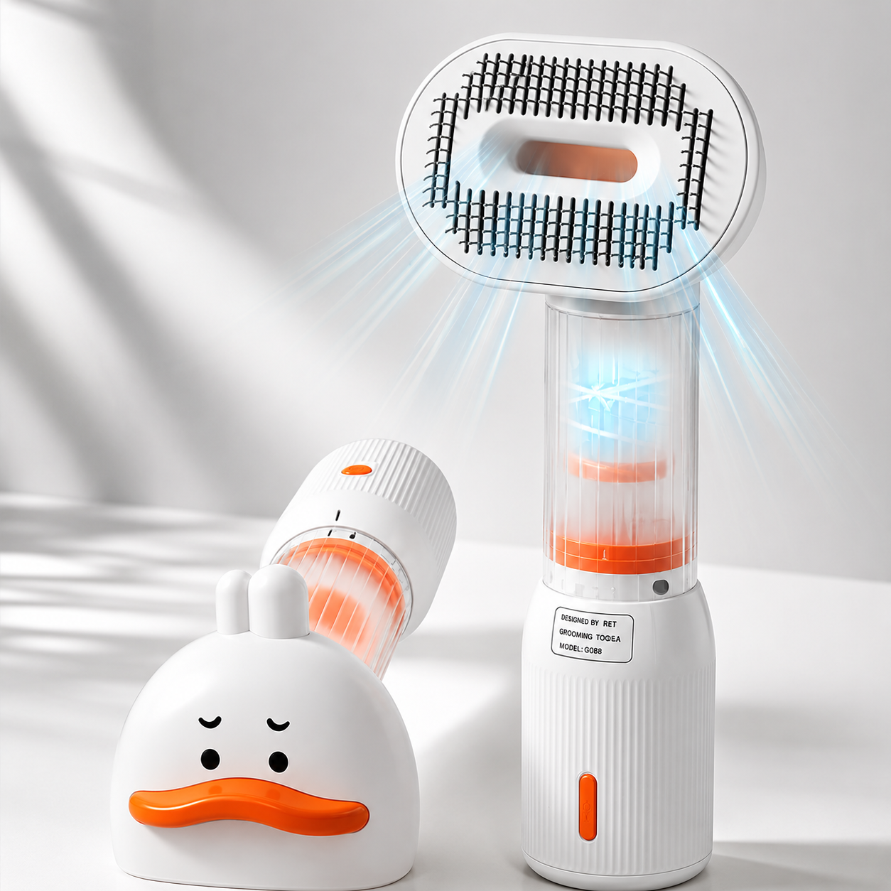 DuckBrush Go™ — Pettine Aspirante 4 in 1